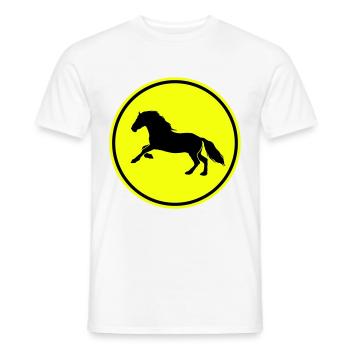 Pferd Horse icon - Männer T-Shirt - Weiß - Vorne - AI Model Male 178 dark (178cm)