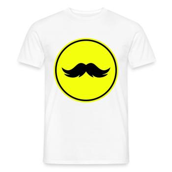 Symbole de moustache - T-shirt homme - blanc - Devant - AI Model Male 178 dark (178cm)