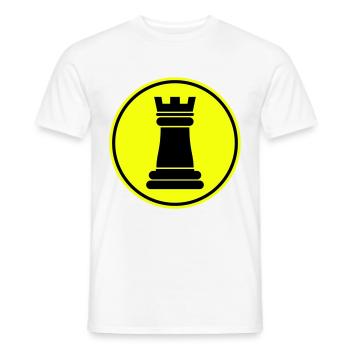 Chess piece tower - Men's T-Shirt - white - Front - AI Model Male 178 dark (178cm)