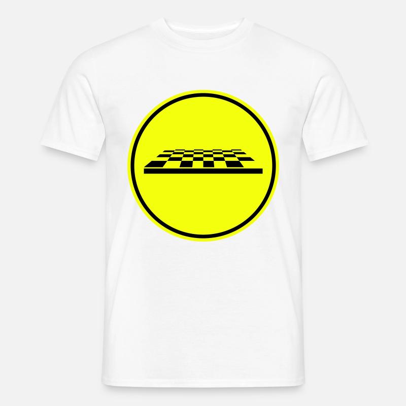Schachbrett symbol - Männer T-Shirt - Weiß