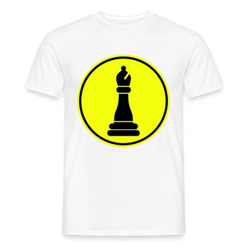 Schachfigur symbol - Männer T-Shirt - Weiß - Vorne - AI Model Male 178 dark (178cm)