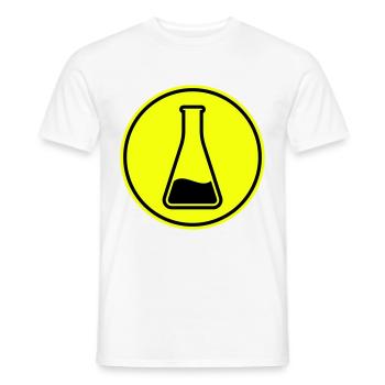 Icône de tube à essai - T-shirt homme - blanc - Devant - AI Model Male 178 dark (178cm)