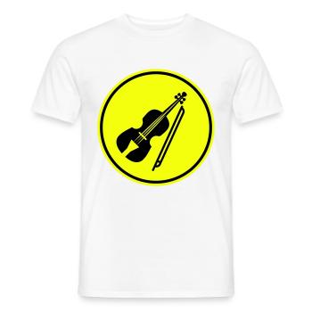 Symbole de l’icône du violon - T-shirt homme - blanc - Devant - AI Model Male 178 dark (178cm)