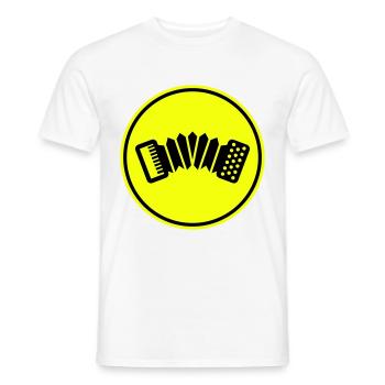 Musique d’accordéon - T-shirt homme - blanc - Devant - AI Model Male 178 dark (178cm)