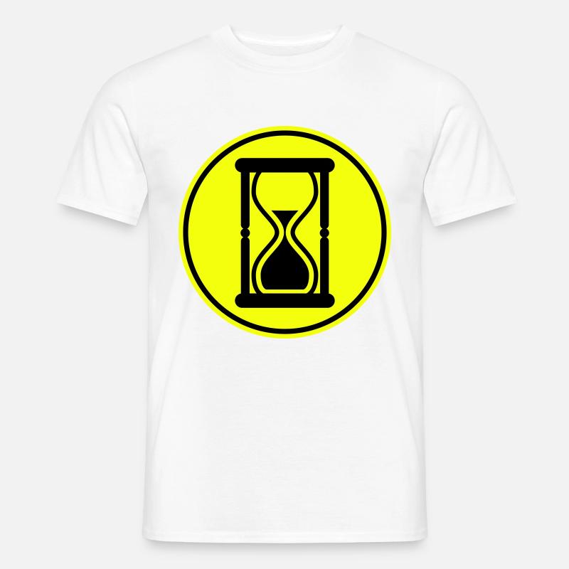 Sanduhr Symbol - Männer T-Shirt - Weiß
