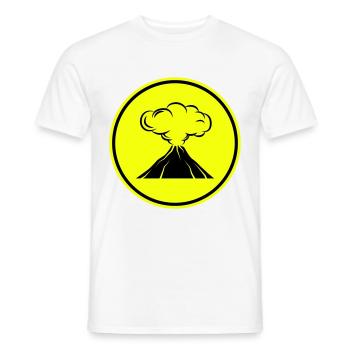 Icône de volcan - T-shirt homme - blanc - Devant - AI Model Male 178 dark (178cm)