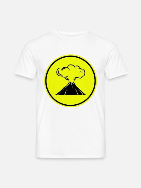 Vulkan icon symbol - Männer T-Shirt - Weiß