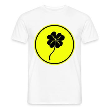 Cloverleaf luck - Men's T-Shirt - white - Front - AI Model Male 178 dark (178cm)