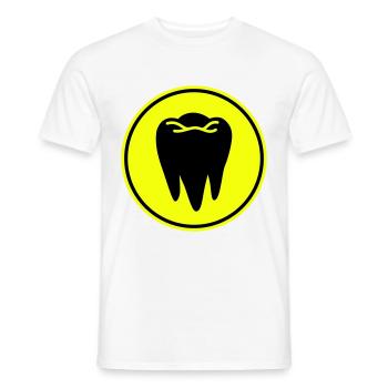 Symbole de l’icône de dent - T-shirt homme - blanc - Devant - AI Model Male 178 dark (178cm)