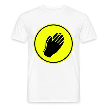 Hands symbol - Men's T-Shirt - white - Front - AI Model Male 178 dark (178cm)