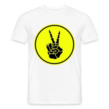 Hand frieden skelett - Männer T-Shirt - Weiß - Vorne - AI Model Male 178 dark (178cm)