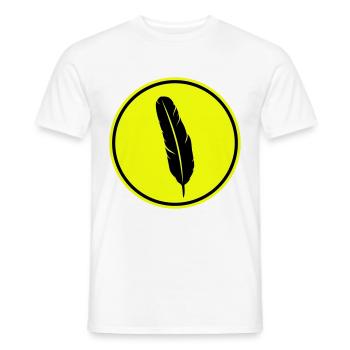 Symbole de plume - T-shirt homme - blanc - Devant - AI Model Male 178 dark (178cm)