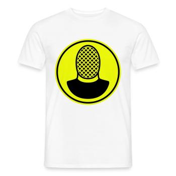 Fencing Mask - Men's T-Shirt - white - Front - AI Model Male 178 dark (178cm)