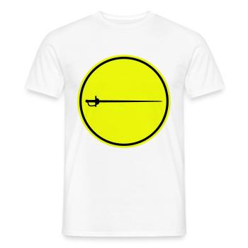 Fechten Schwert - Männer T-Shirt - Weiß - Vorne - AI Model Male 178 dark (178cm)