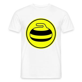 Curling sport - Men's T-Shirt - white - Front - AI Model Male 178 dark (178cm)