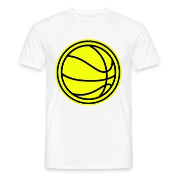Basketball - Men's T-Shirt - white - Front - AI Model Male 178 dark (178cm)