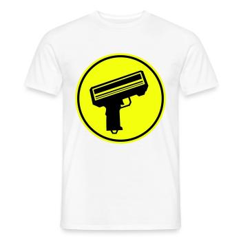 Weapon Money Rain - Men's T-Shirt - white - Front - AI Model Male 178 dark (178cm)