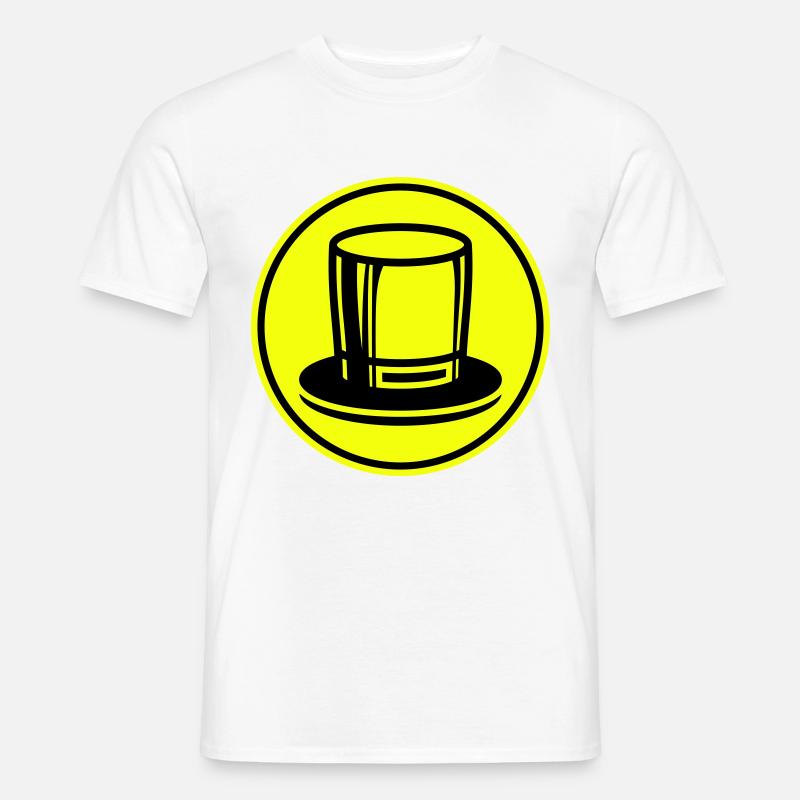 Zylinder Bräutigam - Männer T-Shirt - Weiß