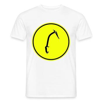 Matériel d’escalade piolet - T-shirt homme - blanc - Devant - AI Model Male 178 dark (178cm)