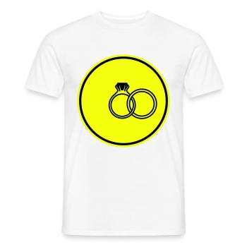 Symbole des alliances - T-shirt homme - blanc - Devant - AI Model Male 178 dark (178cm)