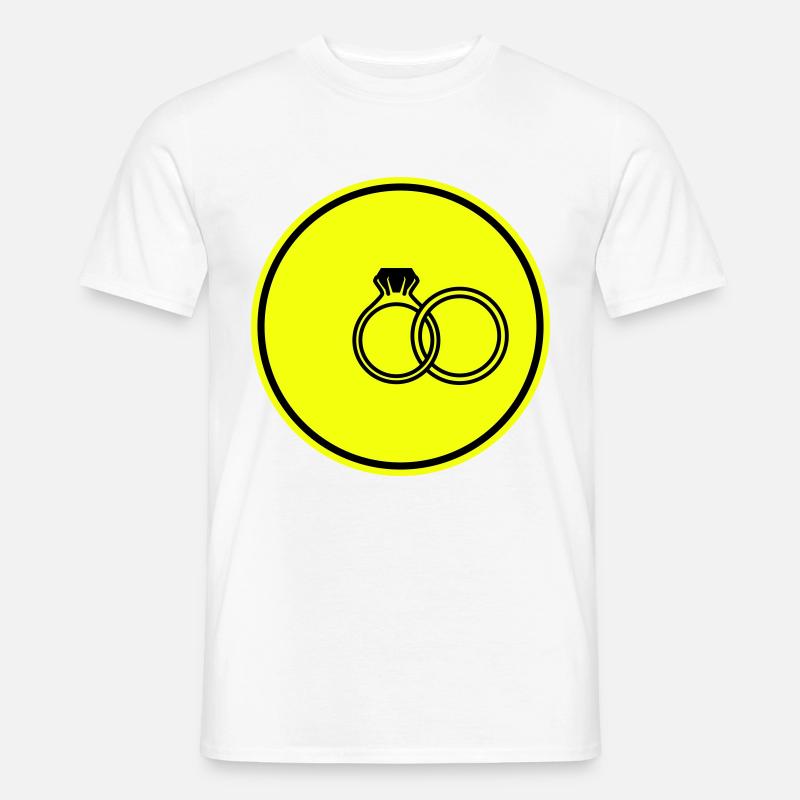 Eheringe symbol - Männer T-Shirt - Weiß