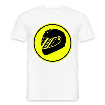 Racer helm racing - Men's T-Shirt - white - Front - AI Model Male 178 dark (178cm)