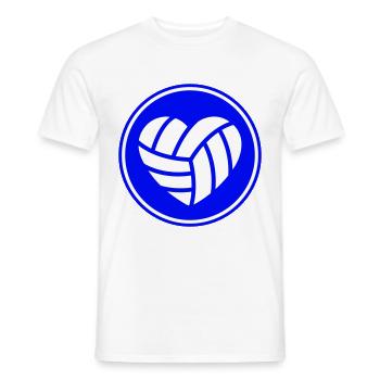 Cœur de volleyball - T-shirt homme - blanc - Devant - AI Model Male 178 dark (178cm)
