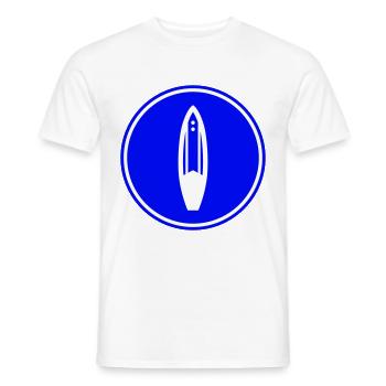 Surfboard icon icon - Men's T-Shirt - white - Front - AI Model Male 178 dark (178cm)