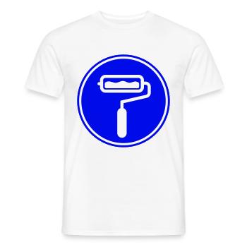 Painter Silhouette icon - Men's T-Shirt - white - Front - AI Model Male 178 dark (178cm)