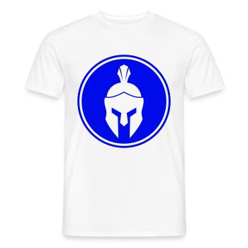 Spartaner Helm - Männer T-Shirt - Weiß - Vorne - AI Model Male 178 dark (178cm)