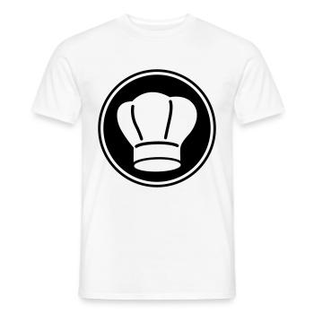 Symbole du chapeau de chef - T-shirt homme - blanc - Devant - AI Model Male 178 dark (178cm)