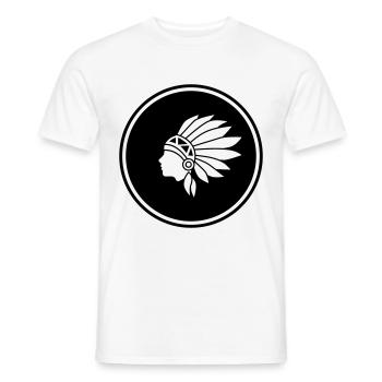 Indian head - Men's T-Shirt - white - Front - AI Model Male 178 dark (178cm)