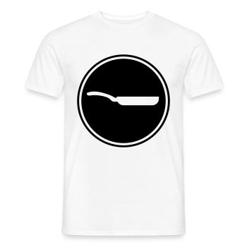 Pfanne Icon - Männer T-Shirt - Weiß - Vorne - AI Model Male 178 dark (178cm)