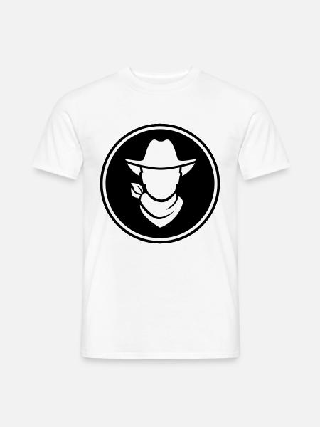 Cowboy western head - Men's T-Shirt - white