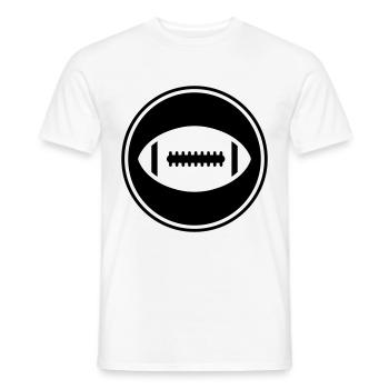 Icône de l’icône Football - T-shirt homme - blanc - Devant - AI Model Male 178 dark (178cm)