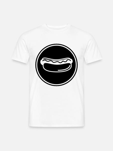Hotdog Symbol - Männer T-Shirt - Weiß