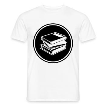 Read books - Men's T-Shirt - white - Front - AI Model Male 178 dark (178cm)