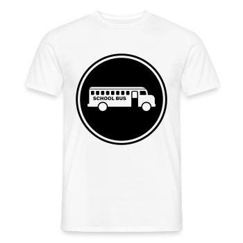 School bus school - Men's T-Shirt - white - Front - AI Model Male 178 dark (178cm)