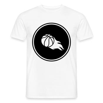 Basketball flamme - Männer T-Shirt - Weiß - Vorne - AI Model Male 178 dark (178cm)