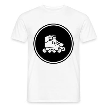 Inline skates symbol - Men's T-Shirt - white - Front - AI Model Male 178 dark (178cm)
