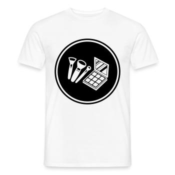 Make Up Cosmetics Icon - Men's T-Shirt - white - Front - AI Model Male 178 dark (178cm)