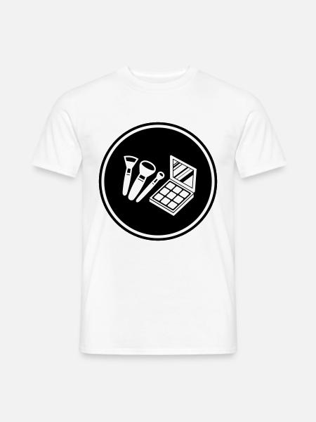 Make Up Kosmetik Icon - Männer T-Shirt - Weiß