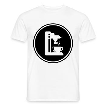 Symbole de machine à café - T-shirt homme - blanc - Devant - AI Model Male 178 dark (178cm)