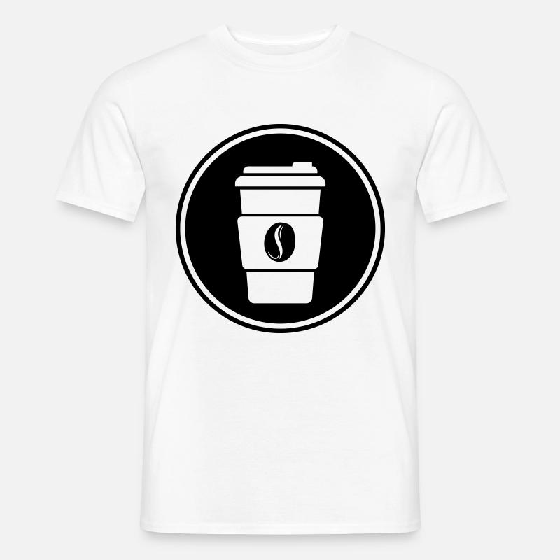 Kaffee Symbol - Männer T-Shirt - Weiß