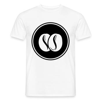 Coffee bean symbol - Men's T-Shirt - white - Front - AI Model Male 178 dark (178cm)