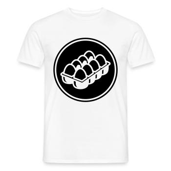 Eier symbol - Männer T-Shirt - Weiß - Vorne - AI Model Male 178 dark (178cm)