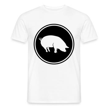Pig Animal - Men's T-Shirt - white - Front - AI Model Male 178 dark (178cm)