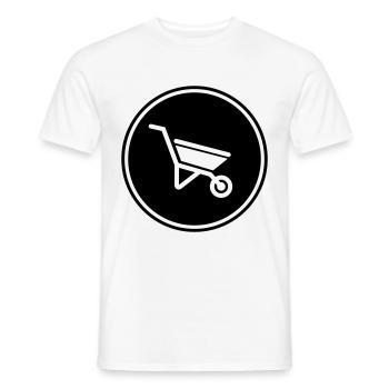 Schubkarre Symbol - Männer T-Shirt - Weiß - Vorne - AI Model Male 178 dark (178cm)