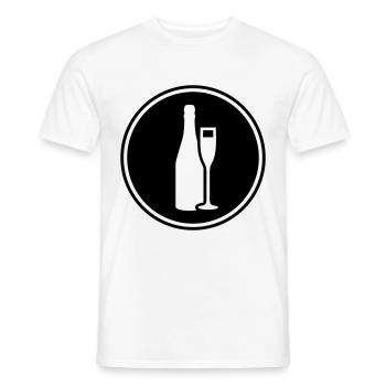 Red wine symbol - Men's T-Shirt - white - Front - AI Model Male 178 dark (178cm)