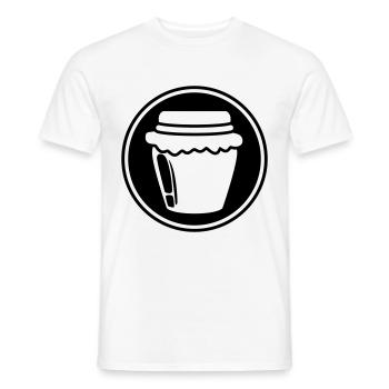 Honey symbol beekeeper - Men's T-Shirt - white - Front - AI Model Male 178 dark (178cm)